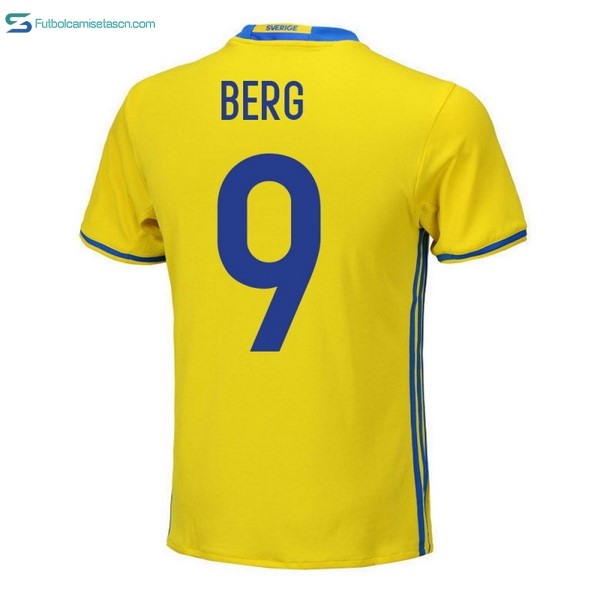 Camiseta Sweden 1ª Berg 2018 Amarillo